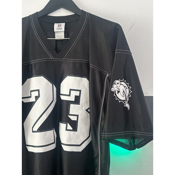 Miami Dolphins black and white #23 Brown Jersey Sz XL new condition - Picture 2 of 6